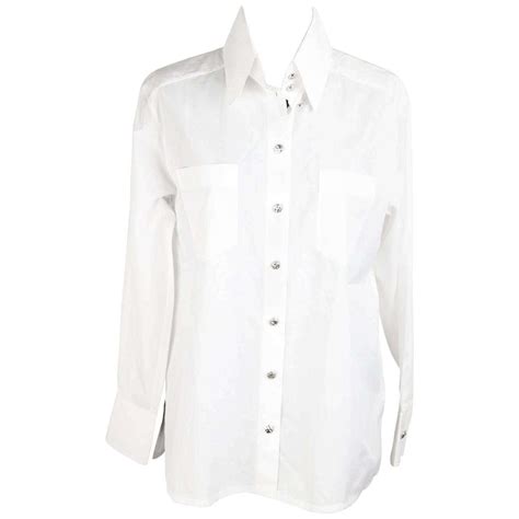 chanel white button up|Chanel clothing line.